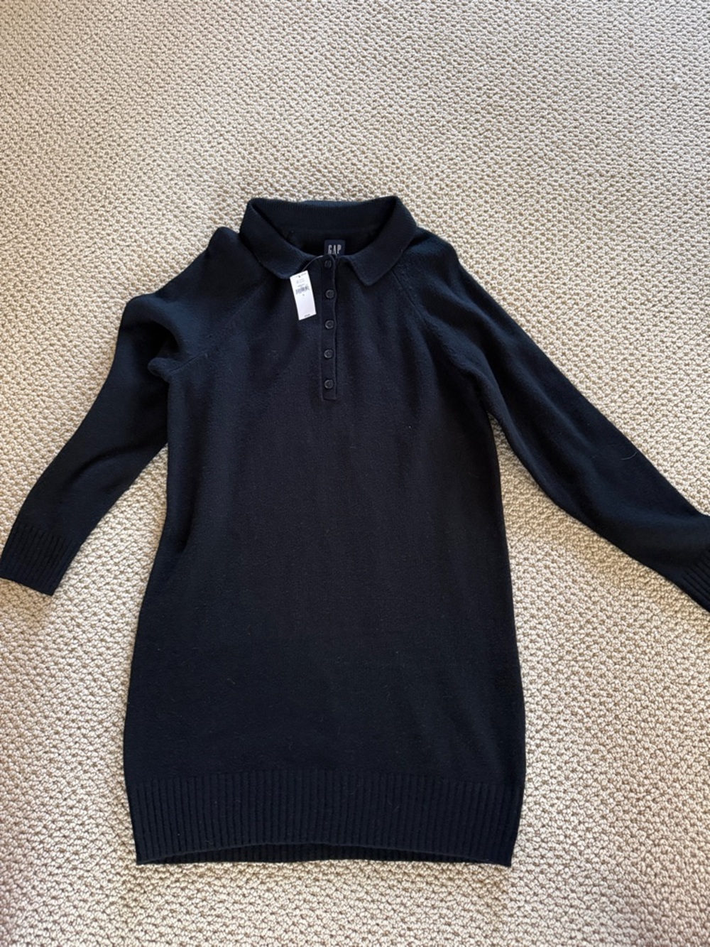 GAP Black Polo Knit Sweater Dress